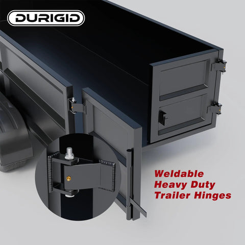 Heavy Duty Weld On Strap Hinges For Dump Trailers With Zerk Grease Fitting, Straight Up Heavy Load Handling For Trucks And Bbq Smokers, Boss Grade Raw Steel, 2 Pack on trailer door