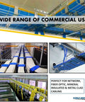 Bulk Pack Cable Tray 10 Feet Long By 6 Inches Wide By 2 Inches High Wire Mesh Cable Management Rack Organizer Basket Pro Grade Zinc Plated Steel NEC Approved For Network And Fiber Optic Cabling 90 Piece Set for data center cable routing