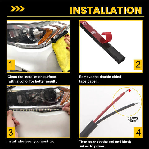 Installation guide for Blue Golf Cart Underglow LED Strip Lights Quad Pack For Boats, Decks, Motorcycles, Kayaks and Interiors.