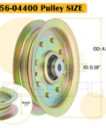 Heavy Duty Deck Drive Pulley Replacement For Cub Cadet Z Force 44 To 60 Inch Mowers showing dimensions, 4.85 OD, 0.38 ID.