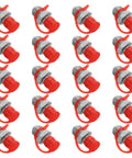 Rock Solid Grease Fitting Cap Replacement Kit With Iron And Rubber Build For Tough Jobs Featuring User Friendly Precision Nozzles And Hose Tips Plus Twenty Five Sets To Keep Your Machinery Smoother And Running Better. 25 red caps