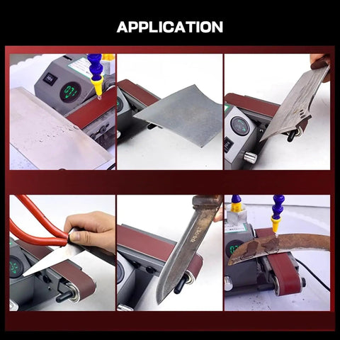 Demonstration of AoXHUGB High Speed Wet Bench Sander With 0 To 13000 RPM variable speed control sharpening knives and tools in use.