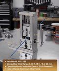 Heavy Duty Professional Grade Wire Stripping Machine That Shreds Thick Cables With No Sweat Manual Or Electric Drill Powered Cable Stripper Tool For Scrap Wiring And Dependable Jobs showing aluminum alloy frame and wire feed.