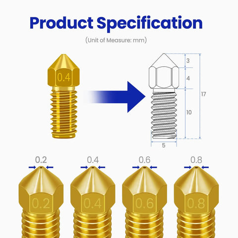 Top Tier Brass Nozzle Replacement Kit For AnkerMake M5 And M5C 3D Printers Built Rock Solid For Clean Runs Dead Simple Swap Zero Stress Setup Legit Reliable Premium Copper Tips 12 Piece Set 0.2 To 0.8 Millimeter