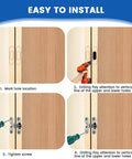 Installation steps for Hidden Cabinet Hinges 1-3/4 Inch 180 Degree Invisible Cross Swing No Visible Hardware Frameless Cabinets with Screws.