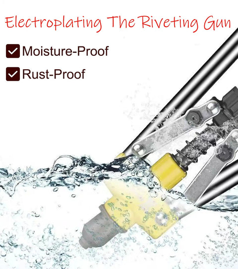 Heavy Duty 17 Inch Pop Rivet Gun With Extended Length High Hardness Alloy Build, moisture-proof and rust-proof in water