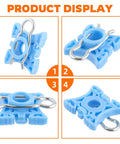 Sliding Jaw Window Regulator Kit With Clips For Volvo 740 960 S60 S80 S90 XC70 XC90 1992 Through 2009 10 Pack Blue Nylon Display