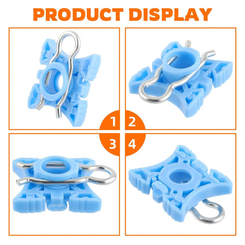 Sliding Jaw Window Regulator Kit With Clips For Volvo 740 960 S60 S80 S90 XC70 XC90 1992 Through 2009 10 Pack Blue Nylon Display