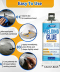 Cold Weld Epoxy Kit Pro Grade Industrial Strength Adhesive Putty For Metal Repair Waterproof Heat Resistant 12cm 3.4oz