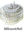 300 count roll of Two And A Half Inch 0.092 Inch Collated Wire Coil Siding Nails Tough As Nails Heavy Duty 15 Degree