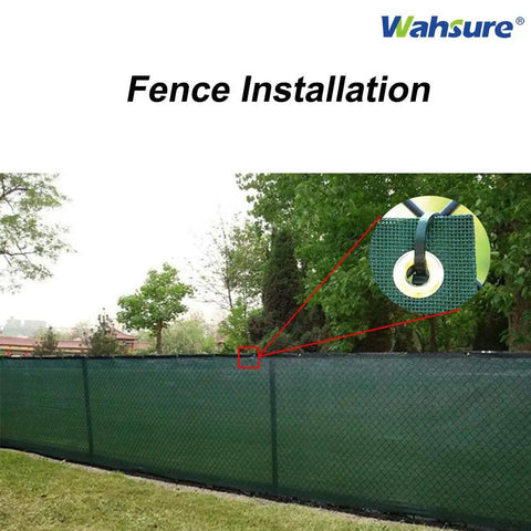 Heavy Duty 8 Inch Green Cable Zip Ties 100 Pack For Indoor Outdoor Use Ultra Heat Resistant Nylon 66 Tie Wraps on fence installation