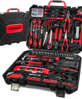 Ultimate 228-Piece Home Tool Kit Set With Screwdrivers, Wrenches, Pliers, Sockets, Saw, Knife And More In A Durable Grab-And-Go Portable Toolbox