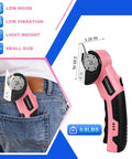 4.2V Cordless Electric Box Cutter And Scissors High Powered Battery Powered Rotary Blade Cutting Tool in pocket, lightweight and compact size.