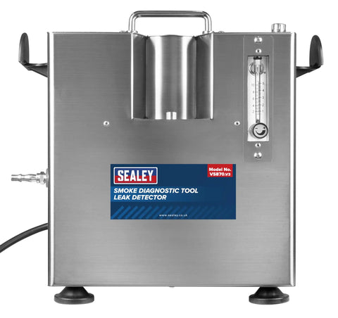 Professional Grade Smoke Diagnostic Kit For Tracking Down Sneaky Vacuum And Exhaust Leaks In Sedans And Trucks With A Hella Flexible Tubing Set And Straightforward Manual Control Dial, stainless steel body with adjustable airflow.