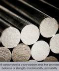 Gisafai 2-pc steel tubing, 3/4 in OD, 6 in length, seamless round tubes — close-up end view