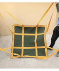 Heavy Duty Cargo Net Hoist With Thick Canvas Lifting Pad For Towing Rigging And Moving 150X150Cm shown being held.