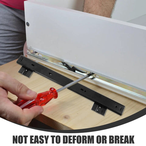 Installation of Heavy Duty Steel Keyboard Drawer Slides For Computer Desk Side Mount Keyboard Trays Ultra Smooth Glides