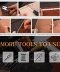 40 Piece Sewing Awl Kit With Storage Bag For Leather DIY Repair Portable Stitching Tool Set With Waxed Thread Multiple Needles