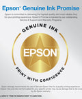 Epson Genuine Ink Promise logo with golden star, highlighting reliability and quality commitment by Epson.