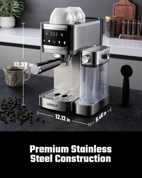 Kickstart Your Day Grind With This 20 Bar Espresso Machine Featuring Auto Milk Frother Smart Touchscreen And Sleek Steel Build For Bold Shot Creation No Fuss Cafe Sips Anytime Durable Kitchen Win.