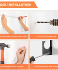 Quick installation steps for Heavy Duty Fishing Rod Rack Wall Or Ceiling Mount Set Holds Up To 10 Rods