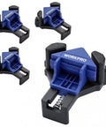 90 Degree Corner Clamps For Woodworking, Set Of 4 Adjustable Spring Loaded One Hand Clamps For Framing, Cabinets, And Projects