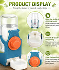 No Sweat Bird Feeder And Water Dispenser Duo For Small Parrots Two Pack Hanging Cage Cups Transparent Pet Food Bowl Quick Load Avian Care Essentials For Flocks, with bear design water dispenser.
