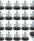 Adjustable Furniture Feet 24 Piece Set For Tables, Chairs, And Cabinets Leveling Threaded Posts With Non Slip Bases