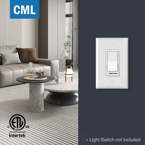 Jumbo Decorator Wall Plate Six Pack Oversized 1 Gang White Outlet Covers installed in modern living room, ETL listed