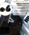 Keyless Ignition Switch Knob For Mitsubishi Lancer 2008 2017 And Outlander 2007 2013 Push Start Button Cap Replacement Insert 4408A167 4408A031 Premium ABS Upgrade installed in car.