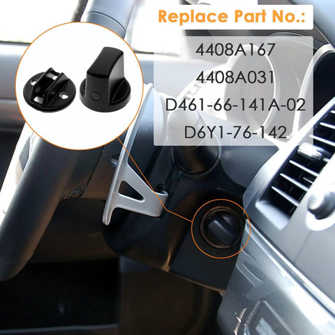 Keyless Ignition Switch Knob For Mitsubishi Lancer 2008 2017 And Outlander 2007 2013 Push Start Button Cap Replacement Insert 4408A167 4408A031 Premium ABS Upgrade installed in car.