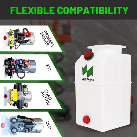 6 Quart Poly Power Unit Hydraulic Fluid Reservoir Tank For Heavy Duty Systems A Real Workhorse Compatible With pumps shown