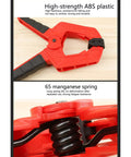 Beefy Heavy Duty Woodworking Spring Clamp with Anti Slip Handle and 4 Inch Opening, two color ABS, 65 Mn Spring