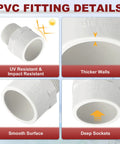 Three Quarter Inch PVC NPT Male Thread Adapter Slip Coupling For Furniture Frames And Irrigation Schedule 40 PVC Pipe Fitting Details