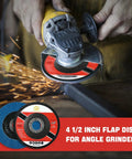 28 Pack 4 And A Half Inch Flap Discs Type 27 For Angle Grinder Zirconia High Density used on metal with angle grinder