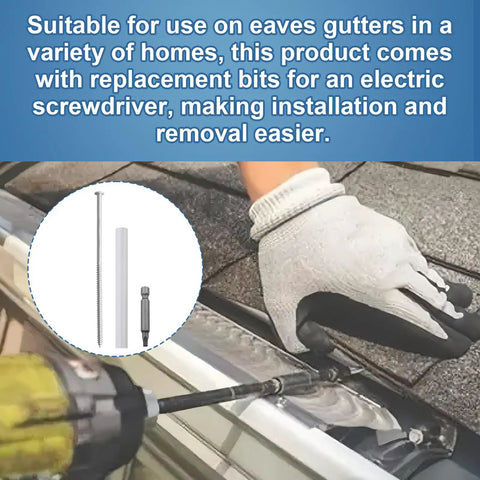 15 Pack Tough As Nails Gutter Screws With Plastic Ferrule Caps And Driving Tool 7 Inch Rain Downspout Fasteners For Secure Exterior Roofline Drainage Setup Rock Solid No Sweat Home Repair Kit Grayish White