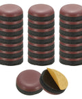 Top Shelf Furniture Sliders For Hardwood Tile And Carpet Floors 24 Piece Reusable Half Inch Round Chair Glides Moving Pads protect vinyl surfaces brown.