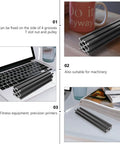 Two Pack Black Aluminum Linear Rail Extrusion Guide With Anodized Finish on desk and laptop for CNC machines