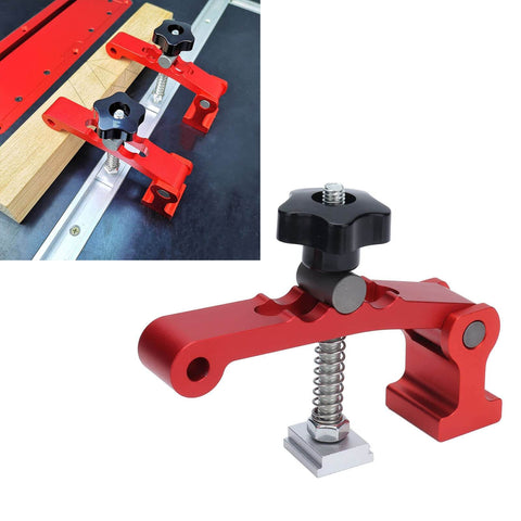 Must Have 6061 Aluminum T Track Hold Down Clamp Mini Stop Block for Woodworking and Metalworking, red anodized aluminum clamp