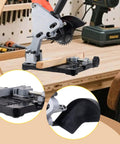 Angle Grinder Stand Bracket Holder Desktop Base Cast Iron With Vibration Reducing Design for precise workshop use on wooden table