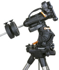 Pro Grade Computerized German Equatorial Mount and Tripod for Serious Stargazing with NexStar Controller, side view.