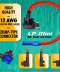 Premium Automotive Low Profile Mini Blade Fuse Assortment Kit With Slick Add A Circuit Tap Holders And Sturdy Puller, 20 Piece Road Ready Set For Cars And Trucks includes a 12 AWG crimp-type connector and wiring.