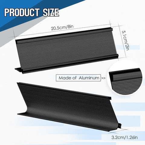 12 Pack Aluminum Desk Name Plate Holders 2 By 8 Inch Blank Name Plates For Office School Classroom Black Durable Metal Display