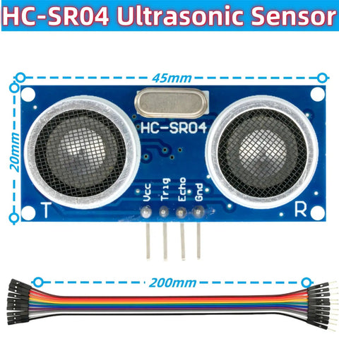 Five Pack HCSR04 Ultrasonic Sensor Module For Arduino R3 Uno Mega XBee Nano Robot With Five Mounting Brackets, front view