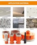 Pro Grade Diamond Core Drill Bits And Hole Saw Set With 5/8-11 Thread for Porcelain, Ceramic, Granite, Marble, Masonry.
