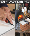 Cutting and installing Ceramic Fiber Insulation Board 2732F Heat Resistant Inorganic Aluminosilicate in furnace applications.