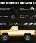 Chevrolet K10 One Eighteen Scale RC Truck With 4WD Dual Speed Switch LED Lights Off Road Crawler for adults, upgrade options.