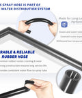 Ice Machine Water Hose Replacement For 4A1551-03 Spray Tube Rubber Hose C showing flexible, durable rubber tubing for cold temps.