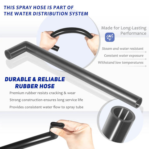 Ice Machine Water Hose Replacement For 4A1551-03 Spray Tube Rubber Hose C showing flexible, durable rubber tubing for cold temps.
