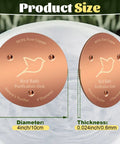 2 Pack Copper Bird Bath Disks With Triple Point Support, 1mm Thick Pure Copper Water Cleaner For Outdoor Bird Baths shown